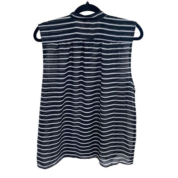 US Polo Assn Sheer Button Up Top - Picture 5 of 7